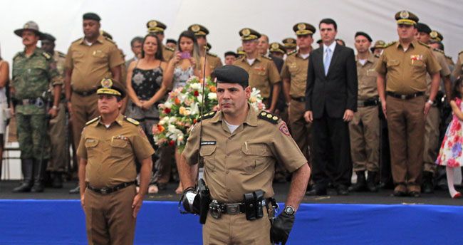 PM realiza troca de comando conjunta 2 Coronel Wagner Eustáquio assumiu o comando da 4ª Região da PM, em solenidade no Expominas (Leonardo Costa/02-02-16)